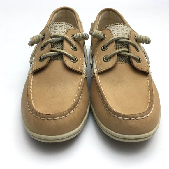 Sperry Women's Tan Leather Songfish Boat Shoes Nautical Casual size 7.5 - Picture 5 of 10
